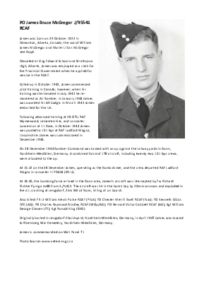 A preview of a PDF biography for McGregor, James Bruce